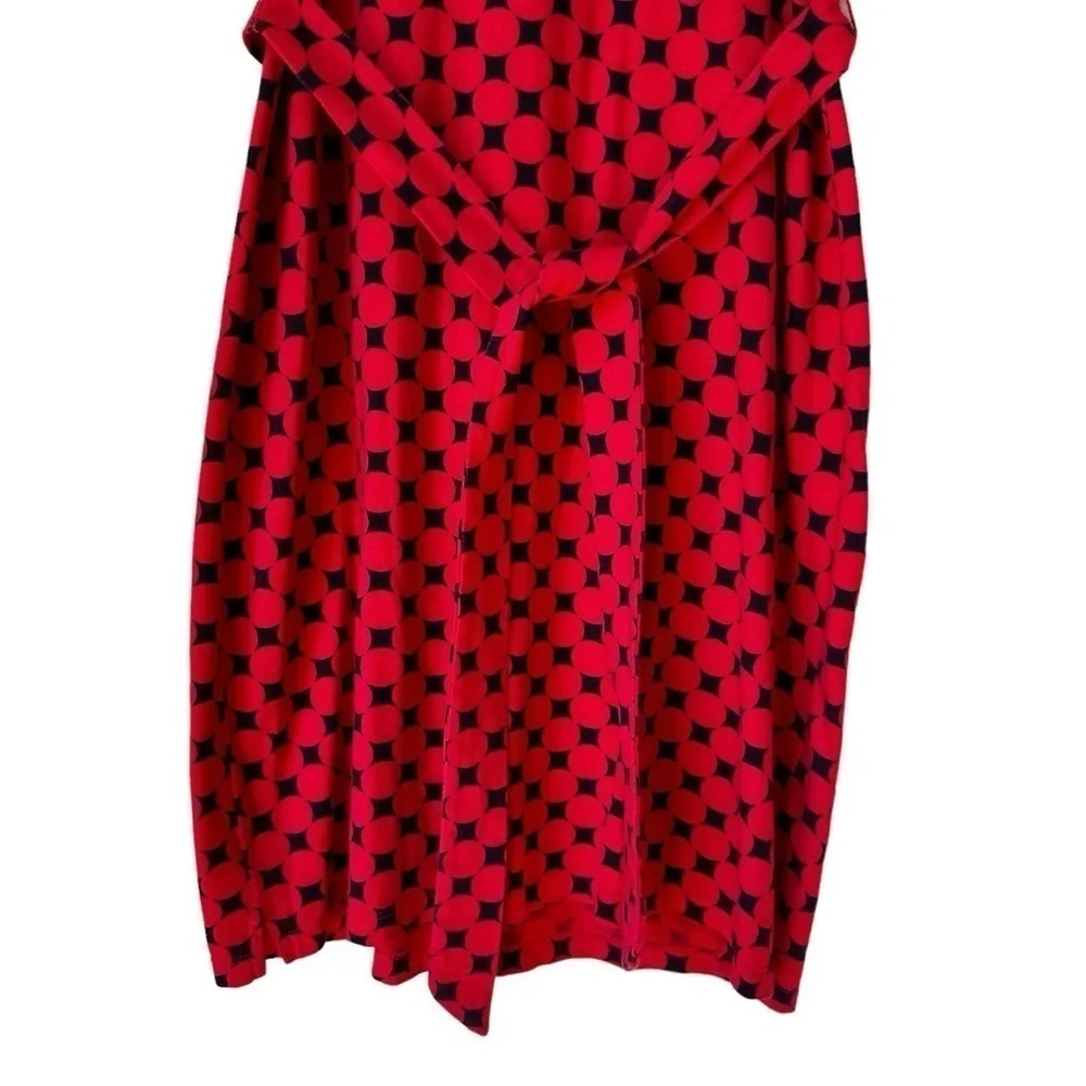Tommy Hilfiger Red Summer T-ShirtDress, Short Sleeve, V Neck, Tie Waist, XS